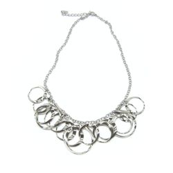 STEELX Hammered Circle Dangles Necklace - N205